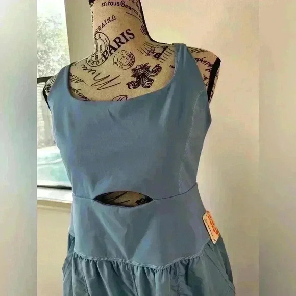 Free People Righteous Jumpsuit Falling Water Blue Large - Picture 7 of 12